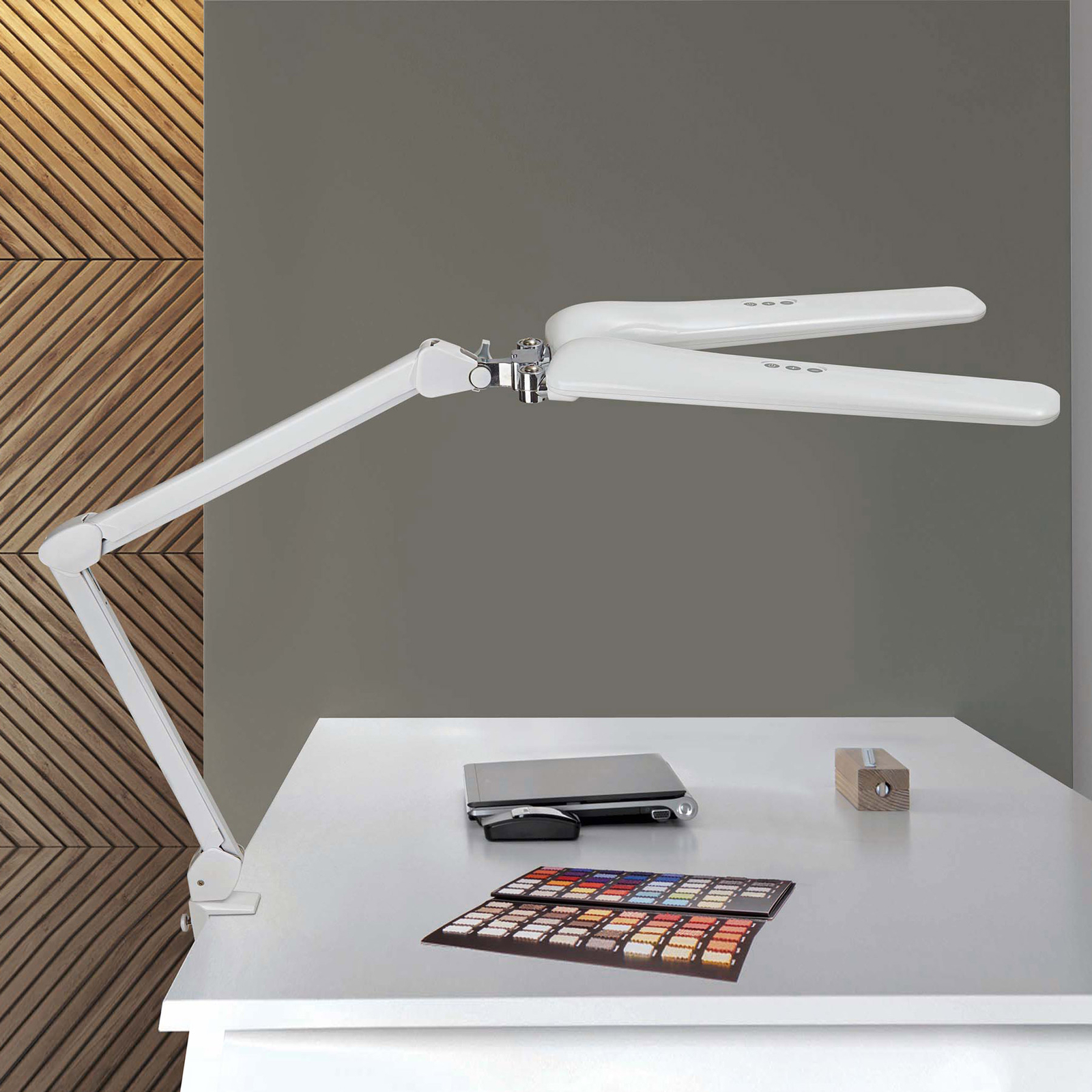 LED-Klemmleuchte MAULcraft duo, dimmbar