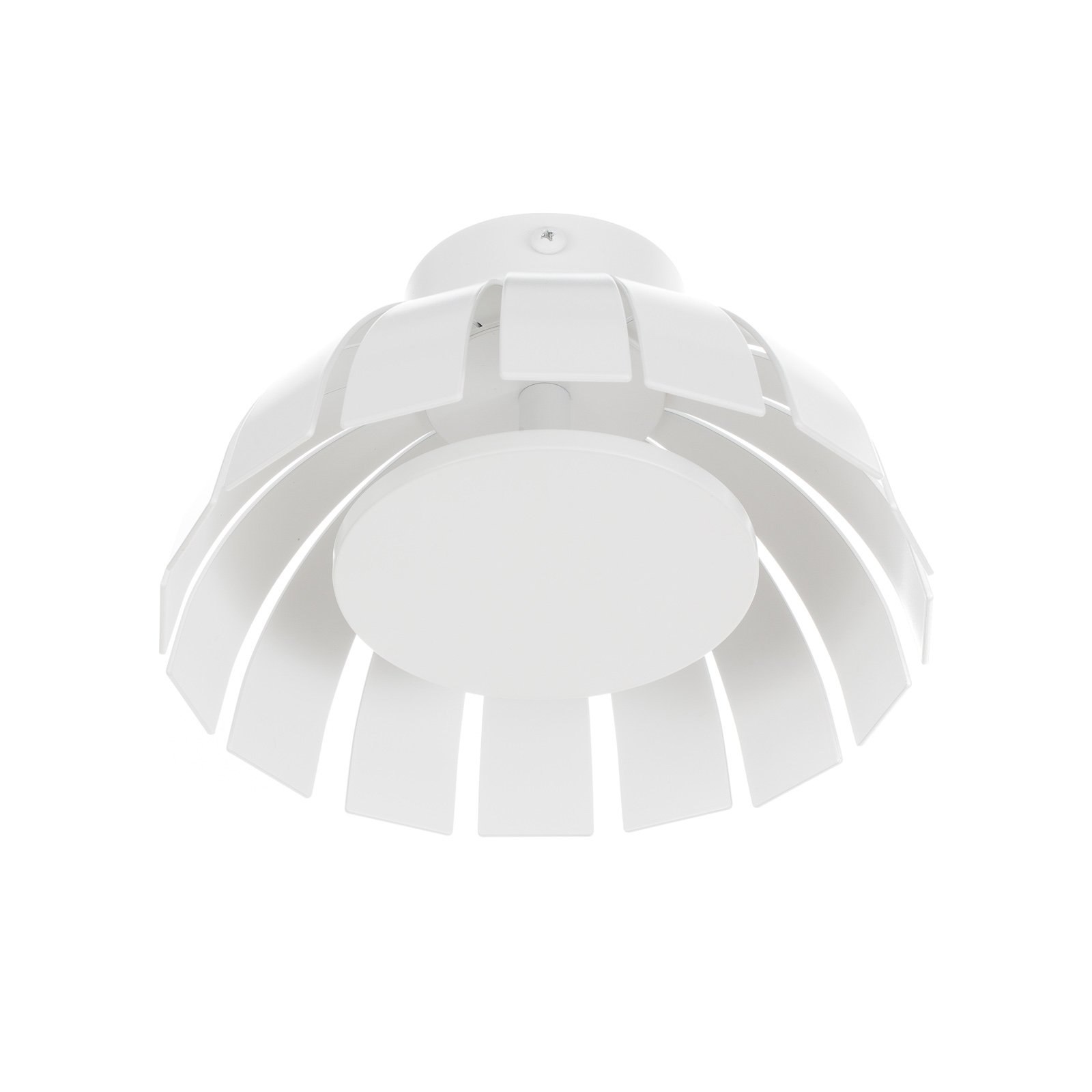 Plafoniera LED di design Loto, bianca, 20 cm