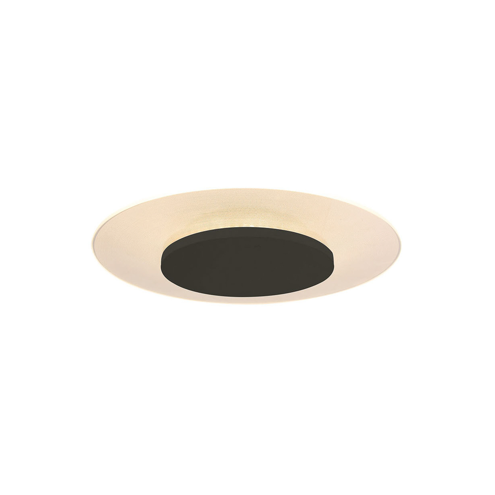 LED stropné svietidlo Lido, čierne, Ø 28 cm