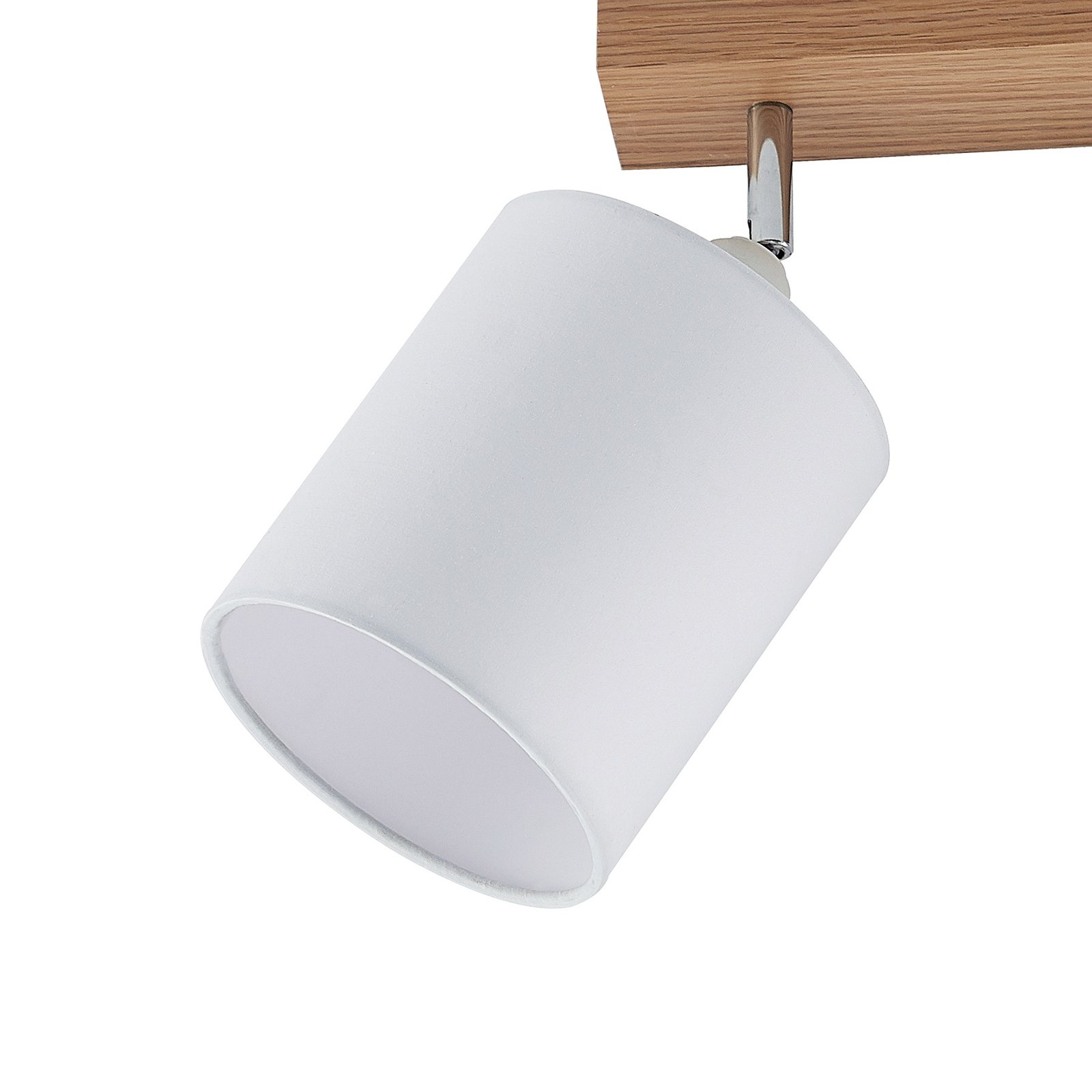 Lindby Deckenstrahler Imarin, 56 cm, 3-flammig, weiß, Holz