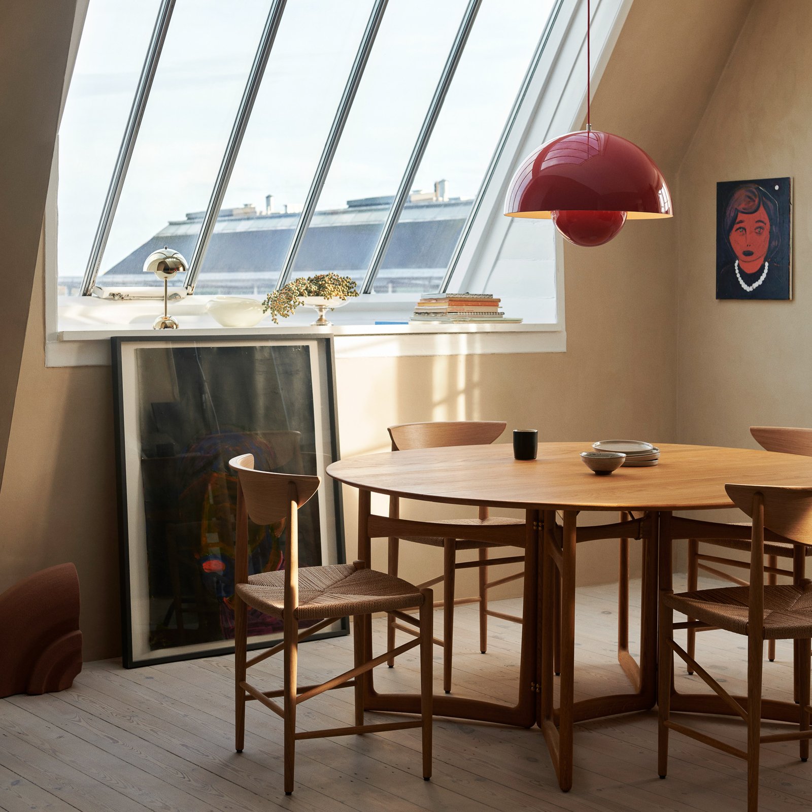 Závesné svietidlo Flowerpot VP2 cinabarovo červené - &Tradition