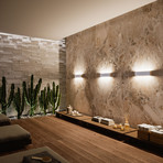 LED wall light Satori, width 30.5 cm, white, 2,700 K, aluminium