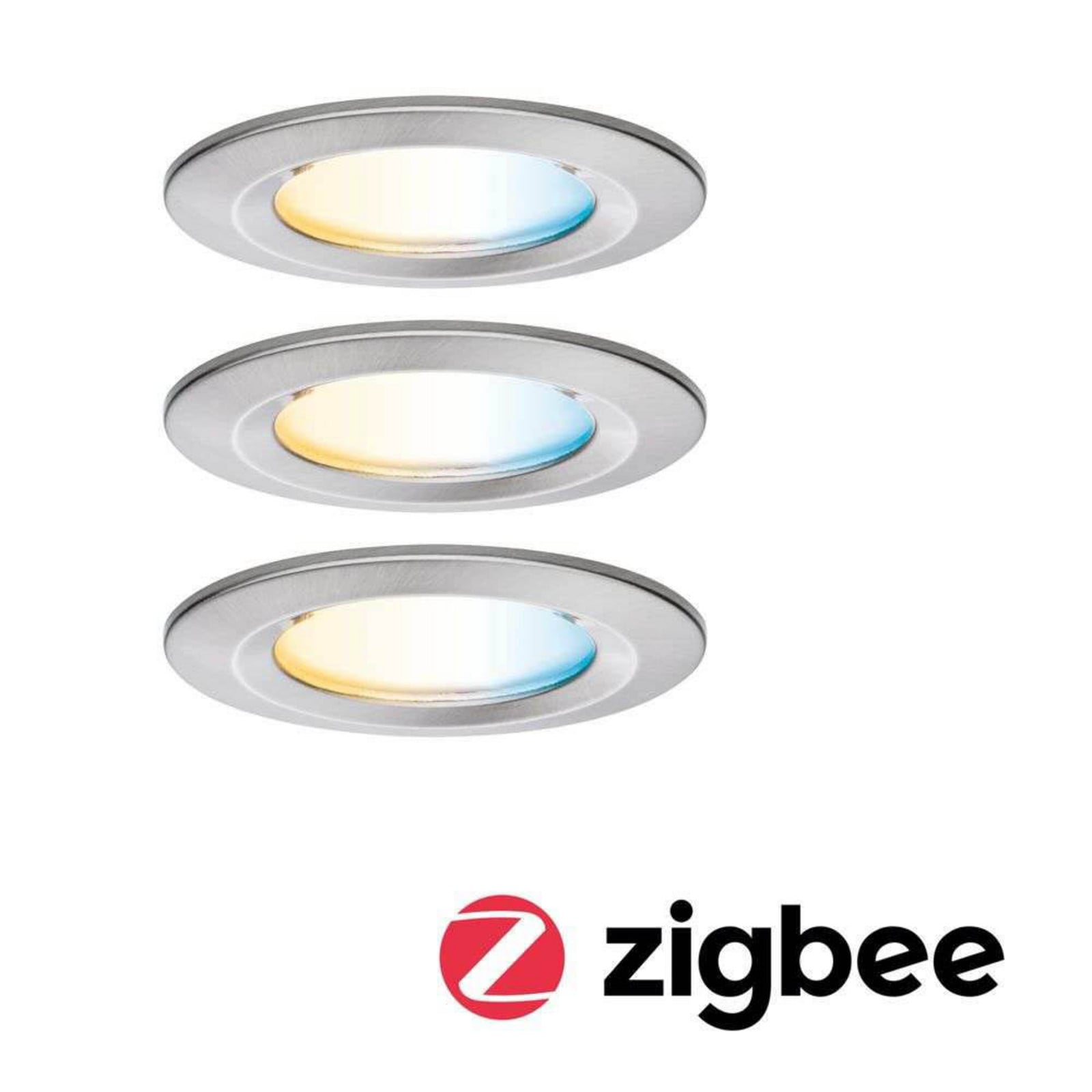 Nova Coin Smart inbyggnadslampa järn Ø 7,8 cm CCT 3-pack – Paulmann - Vardagsrum - Aluminium | Produkter - Spotlights - Inbyggdasspot | Lampspecialisterna
