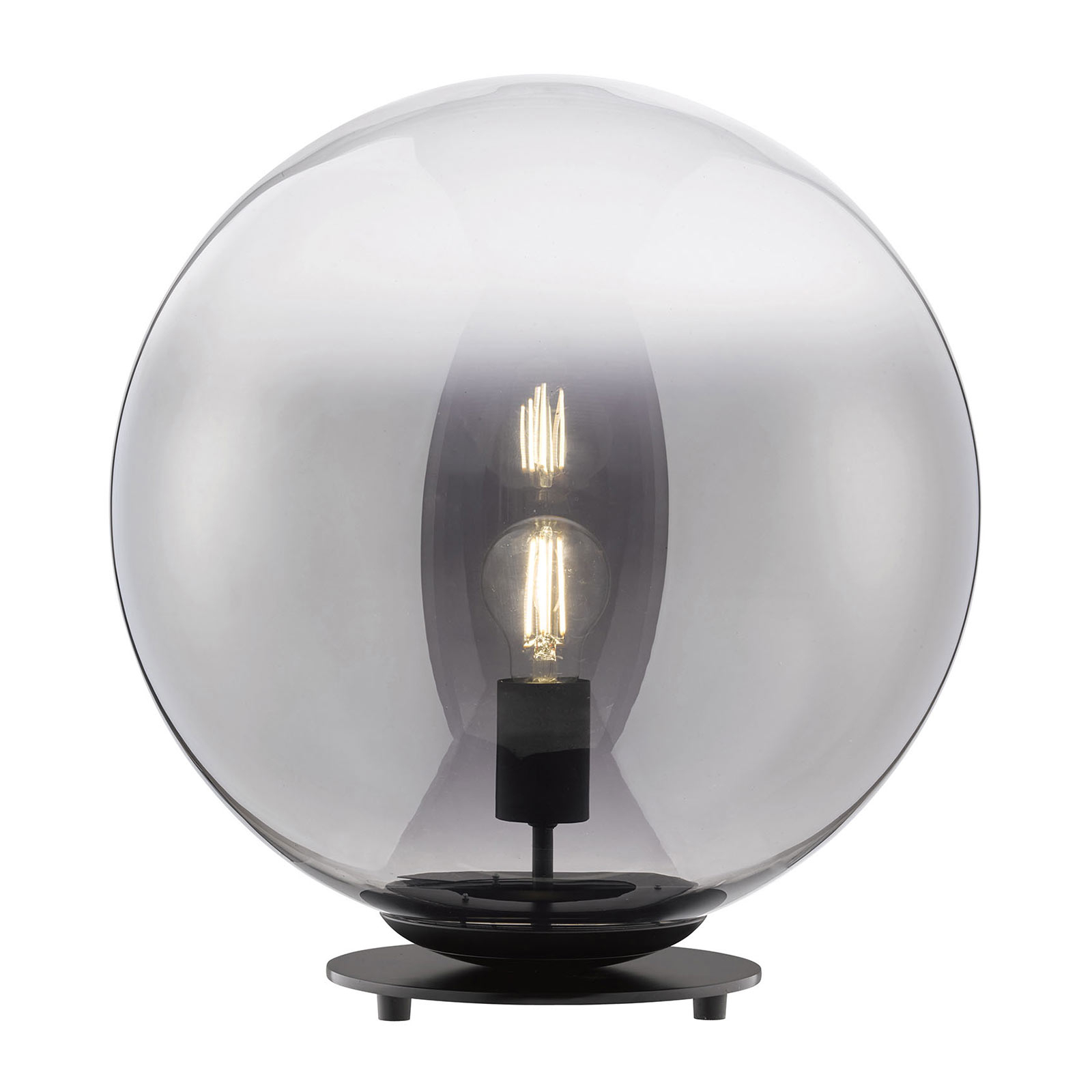 SCHÖNER WOHNEN Schöner Wohnen Mirror table lamp, black, Ø 40 cm, for Living / Dining Room, glass, metal, E27, 40 W, energy efficiency: A++, H: 43 cm