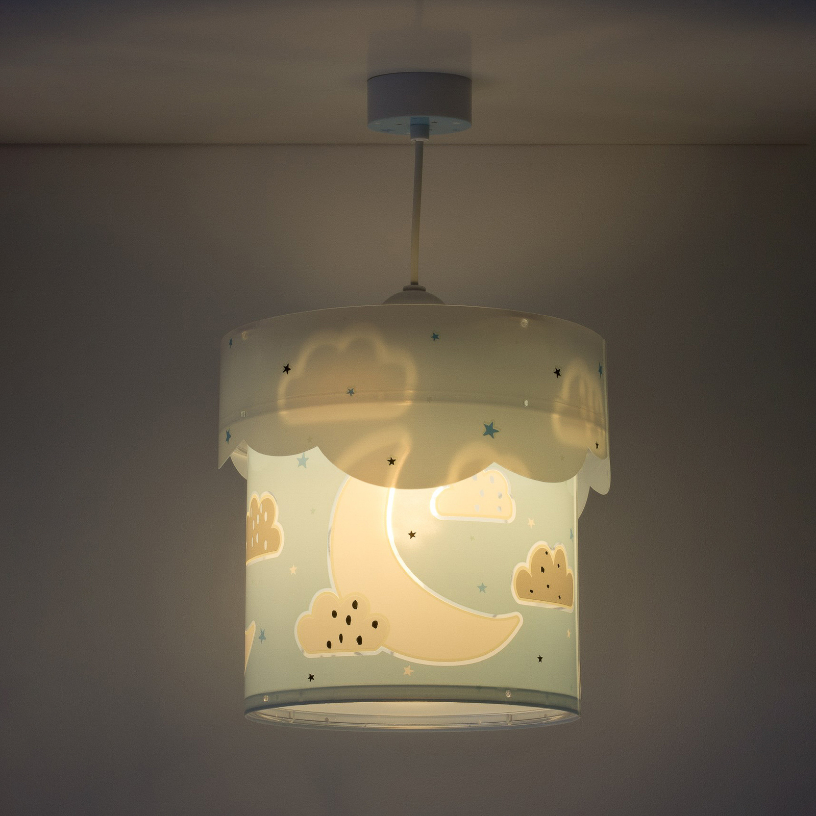 Lampada a sospensione per bambini Moon con effetto luce, a 1 luce.