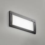Leti 300 Square LED wall recessed light black, CCT