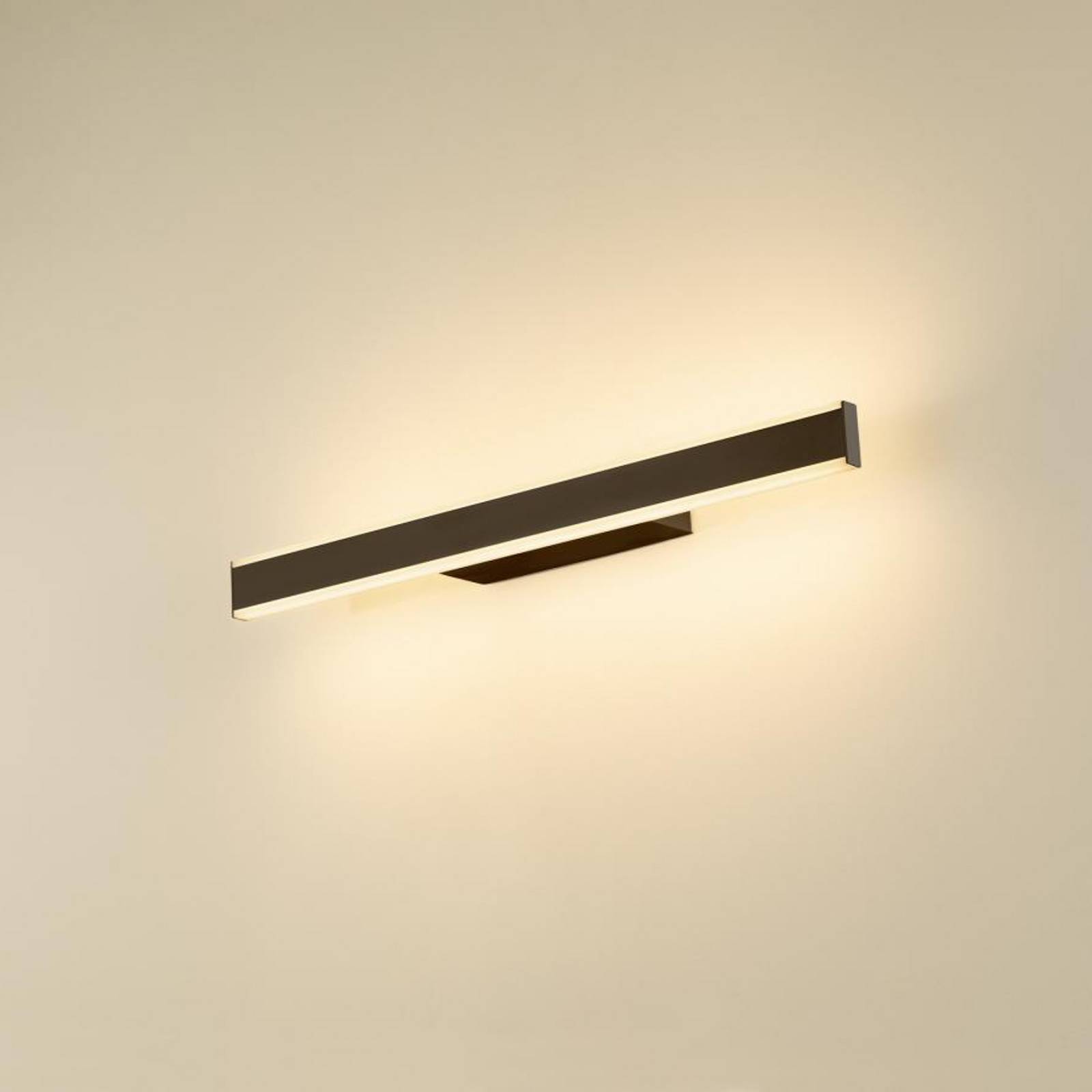 SLV Kinkiet LED do łazienki One Linear, 52 cm, czarny, CCT