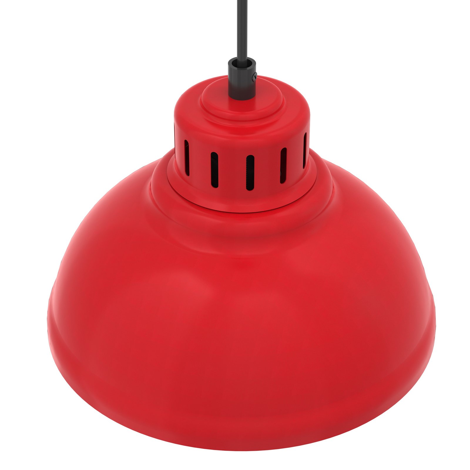 Sven pendant light, 1-bulb, red, steel, E27