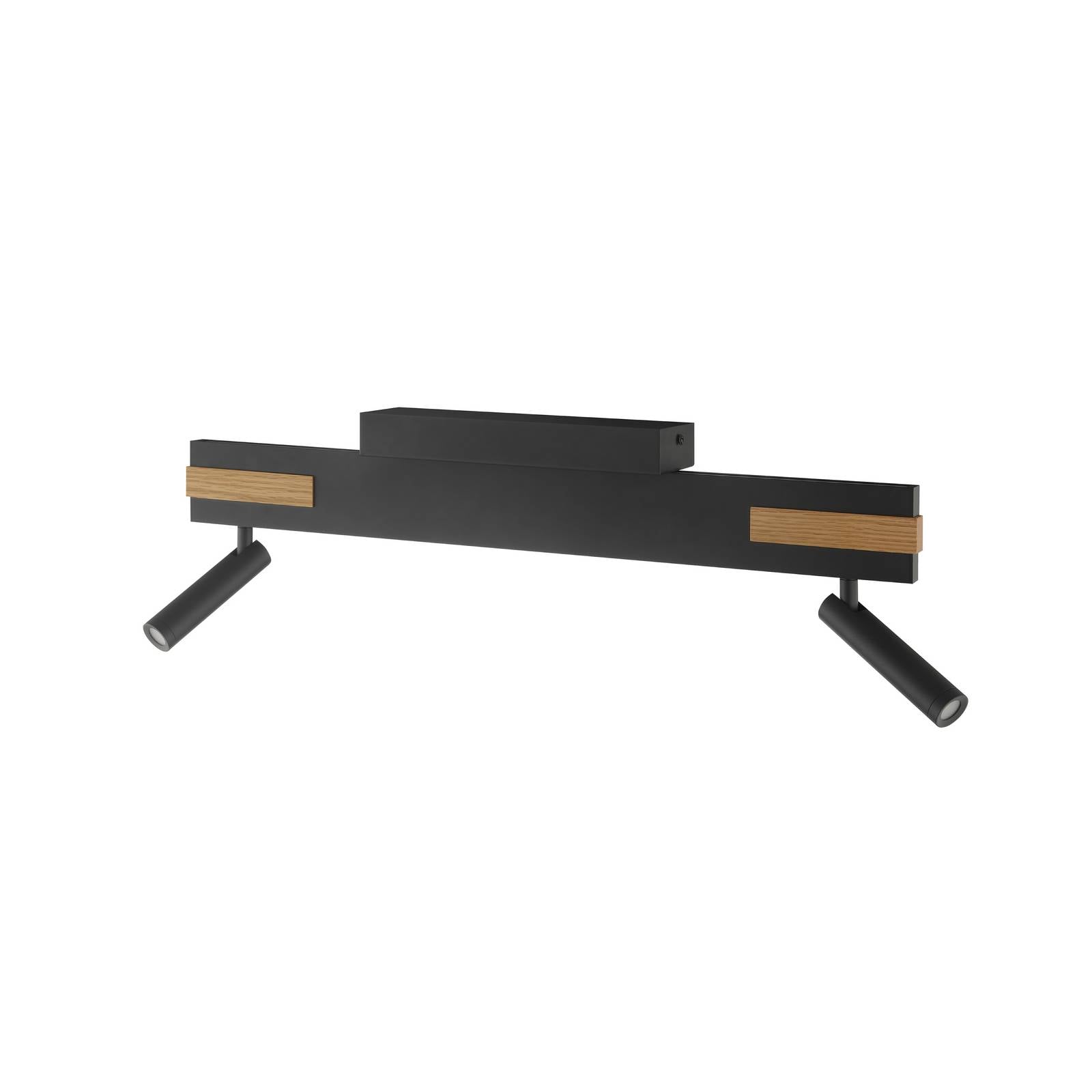 LED-Deckenstrahler Streamline, Länge 60 cm, schwarz, 2-flg.