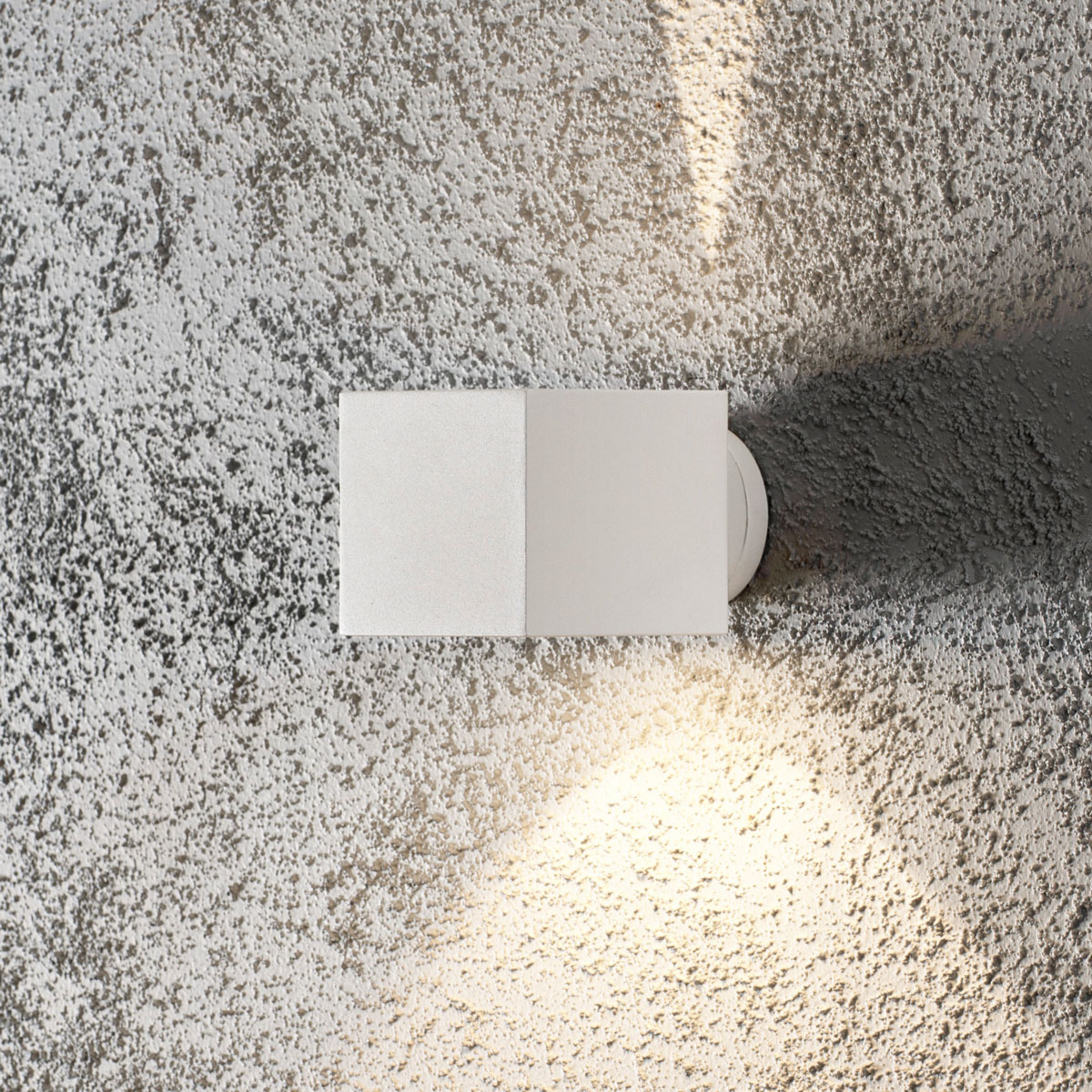 Aplique de exterior Modena Square, angular, blanco