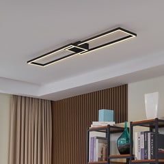 Lampa sufitowa Lucande LED Tjado, 120 cm długości, czarny, metalowy