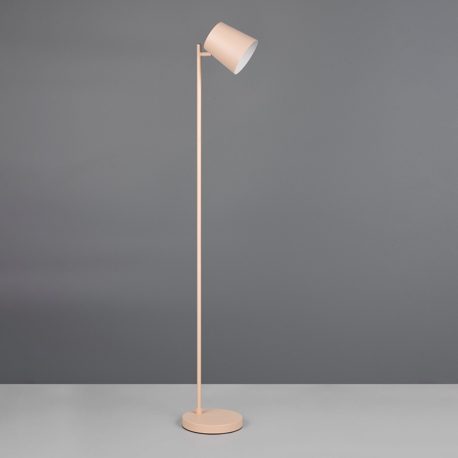 LED-akumulatorska stoječa svetilka Blake, pesek, kovina, z možnostjo zatemnitve