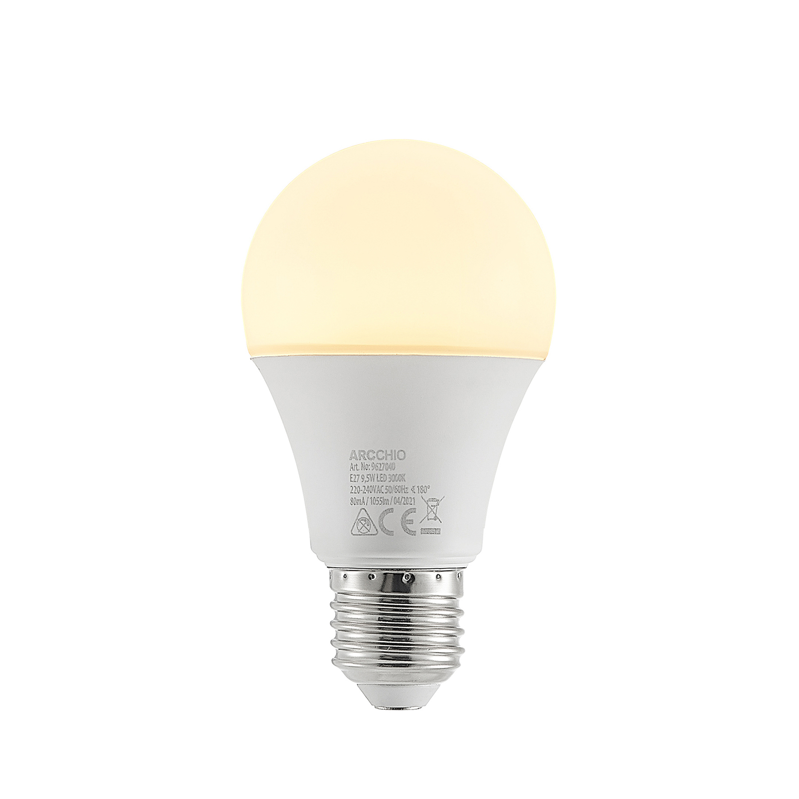 LED-Lampe E27 A60 9,5W 3.000K opal