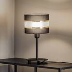 Bordslampa Helen med textilskärm i svart-guld