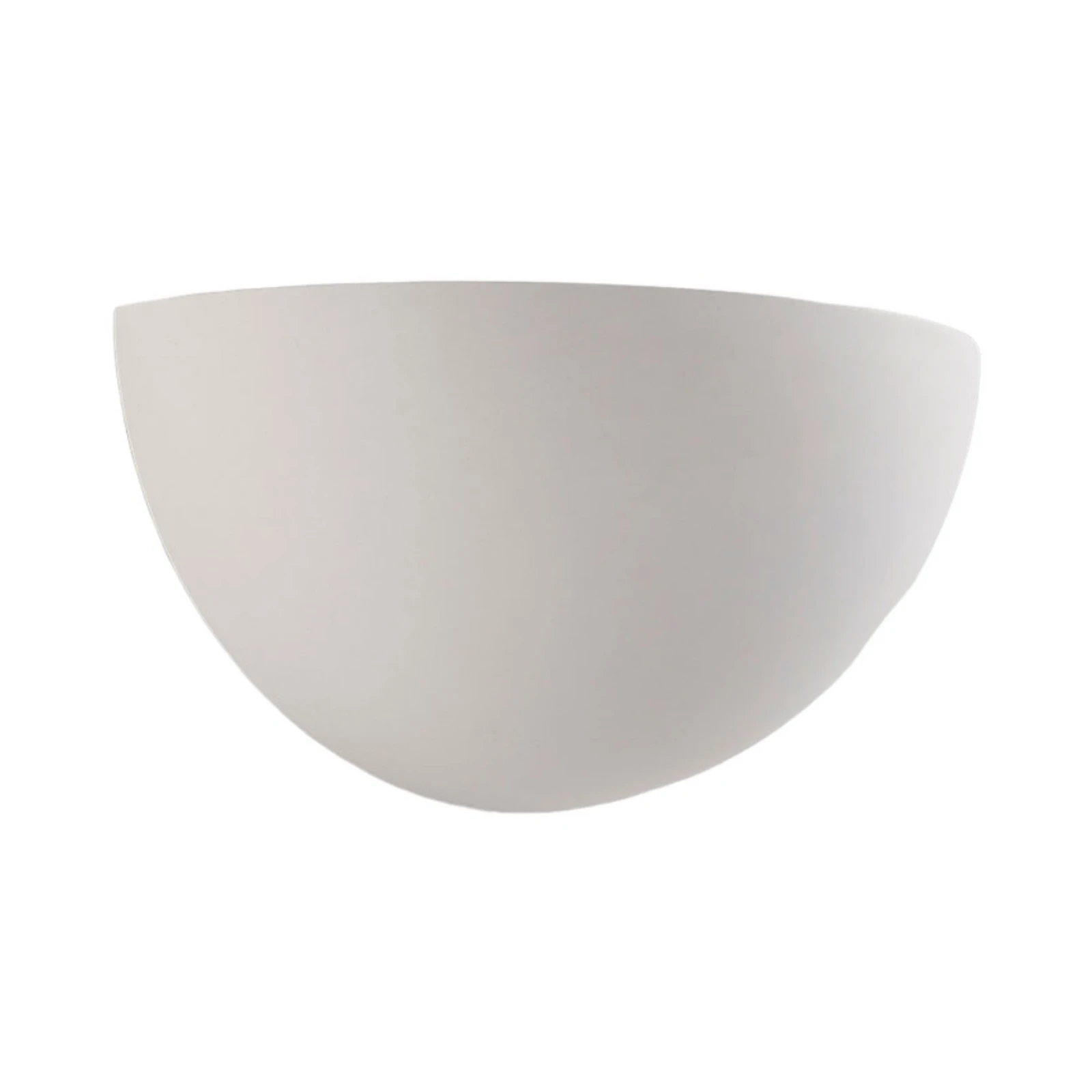 Aplique Narin de Lindby, blanco, yeso, semicircular, 28 cm