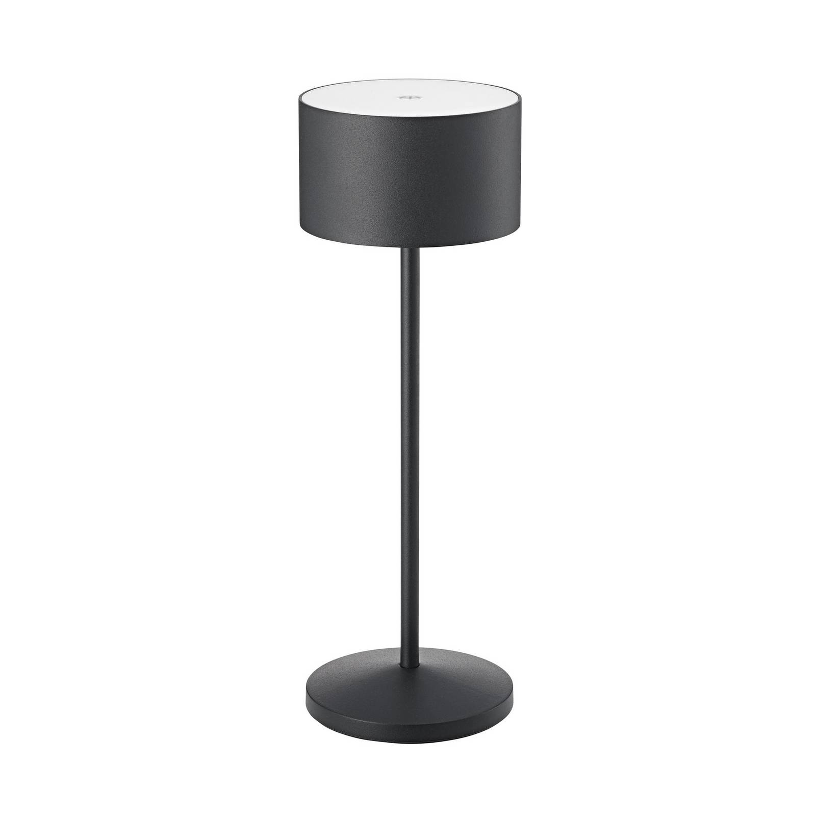 LED-Akku-Tischlampe Veluna, schwarz, Höhe 25 cm IP44 dim CCT