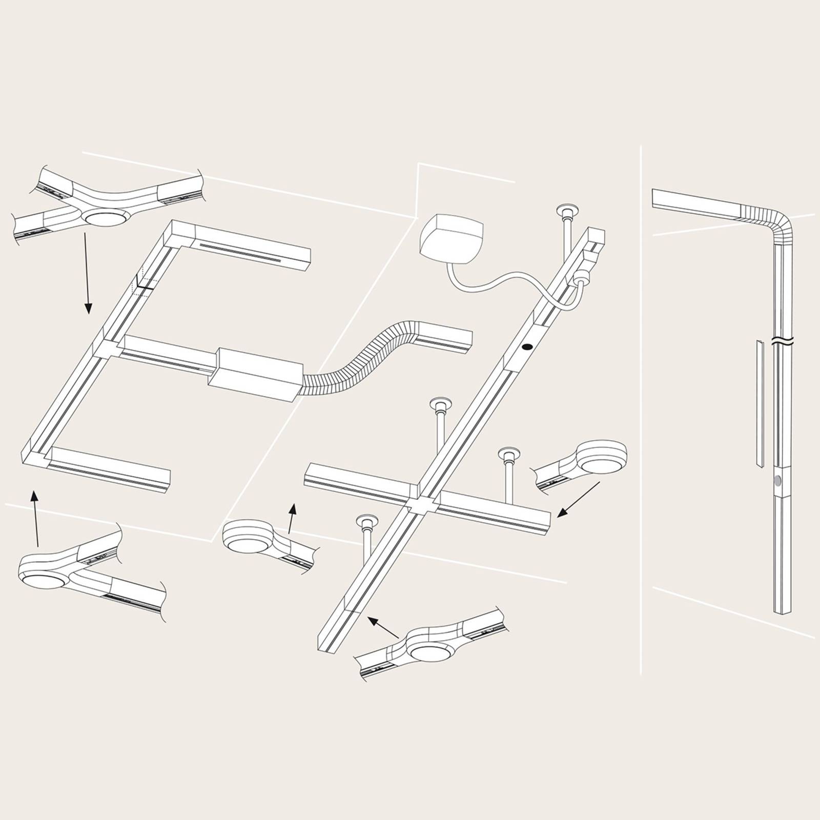 Paulmann URail LED Line Connector, chrom matowy