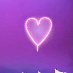 LED nástěnné svítidlo Neon Herz, USB