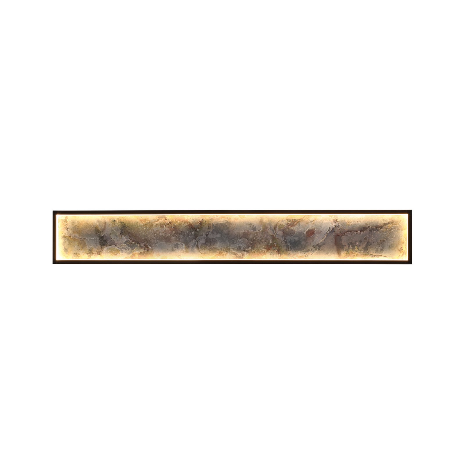 Nástenné svetlo Stone LED, 100 x 15 cm, CCT, čierna farba, kov