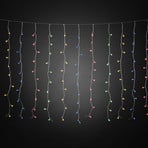 LED-Lichtervorhang mit bunten Globes