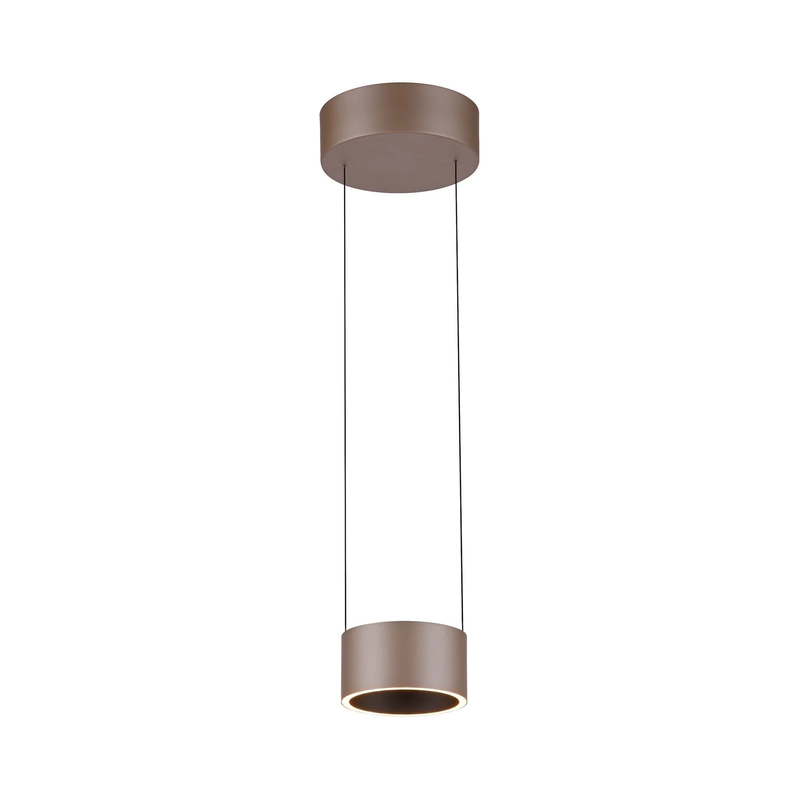 LED висяща лампа PURE Clipse, бронзов цвят, Ø 20 см, CCT, 2-лампова