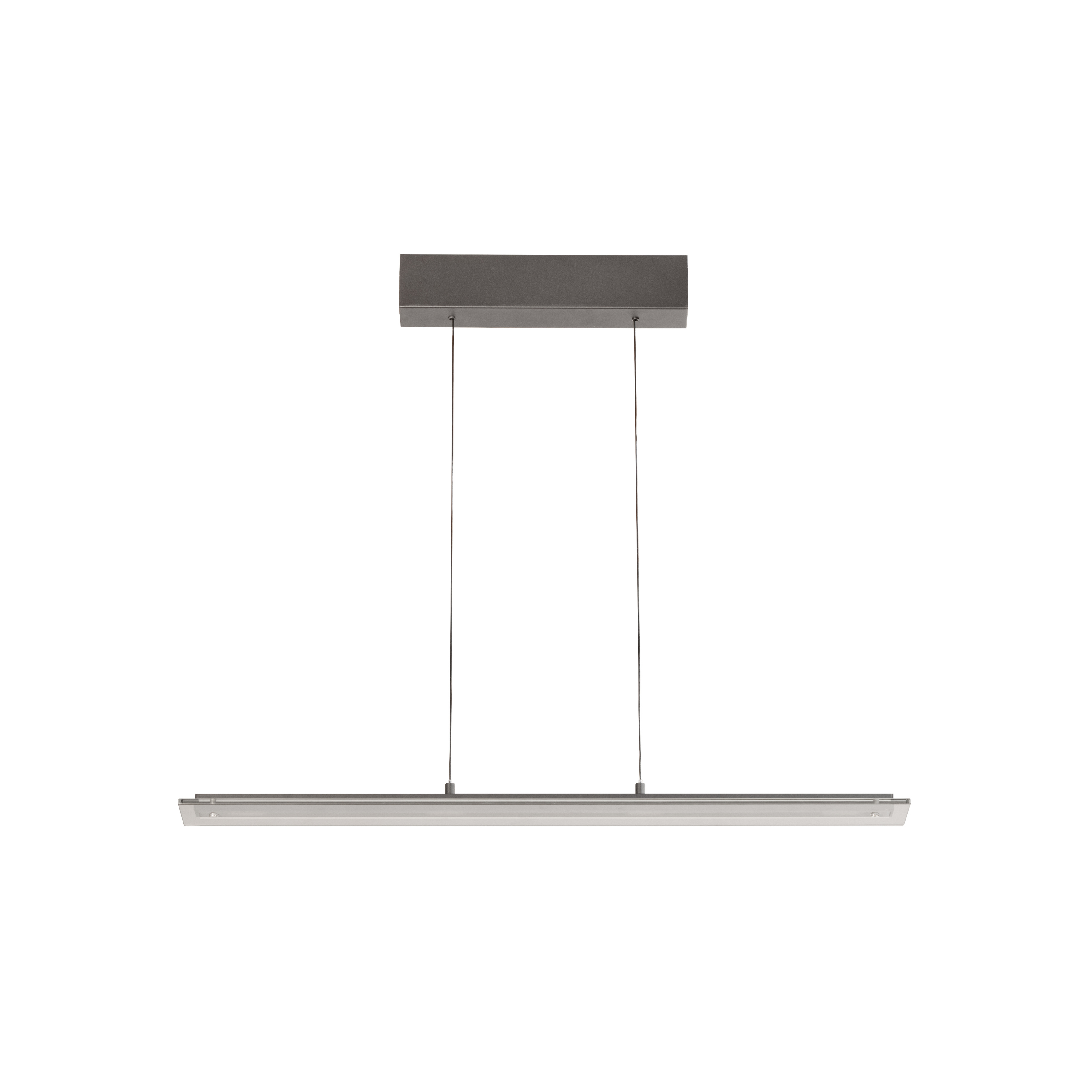 LED-Hängelampe Torvi, sandgrau/rauchgrau, 88 cm Metall/Glas