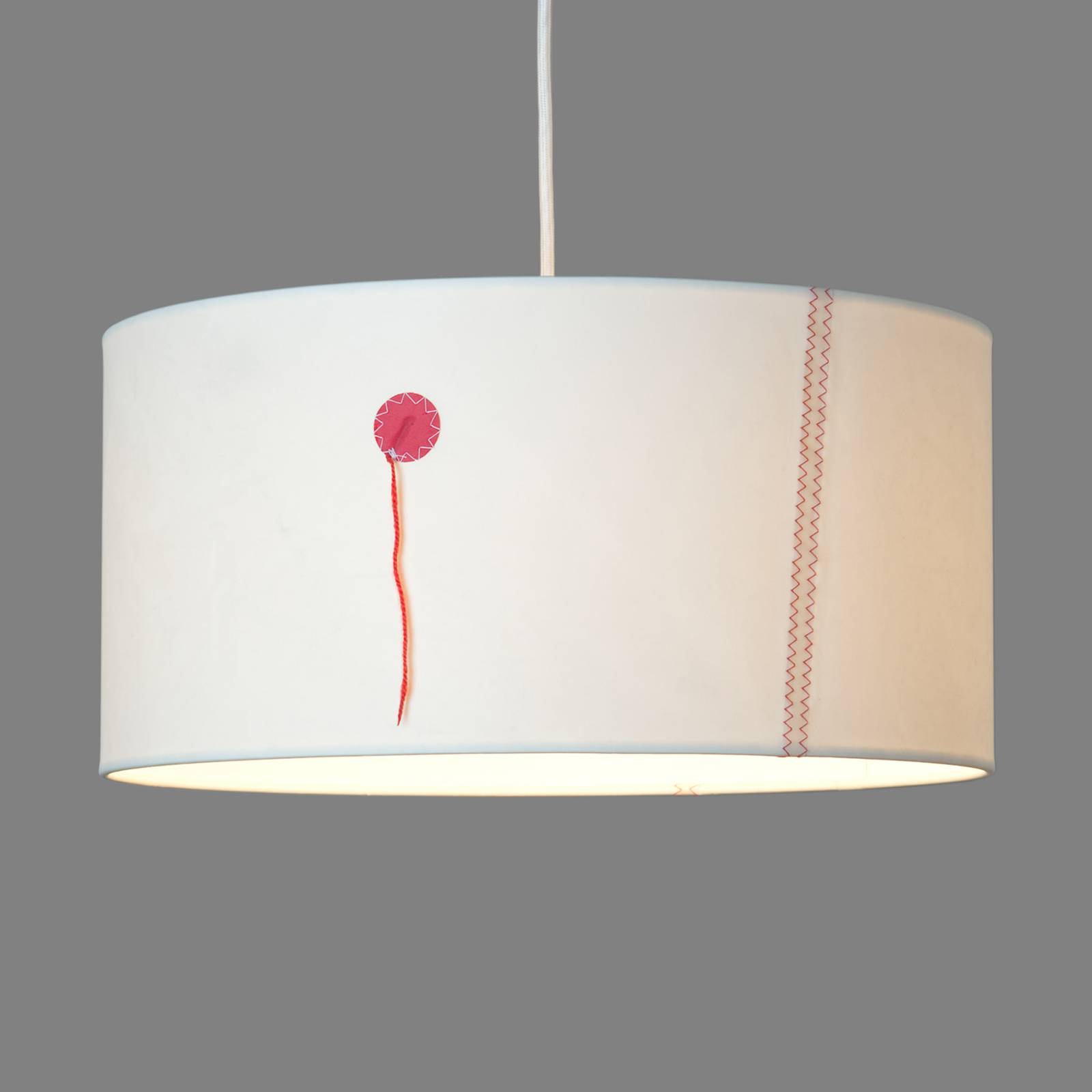 lumbono Suspension Bateau en toile blanc/rouge