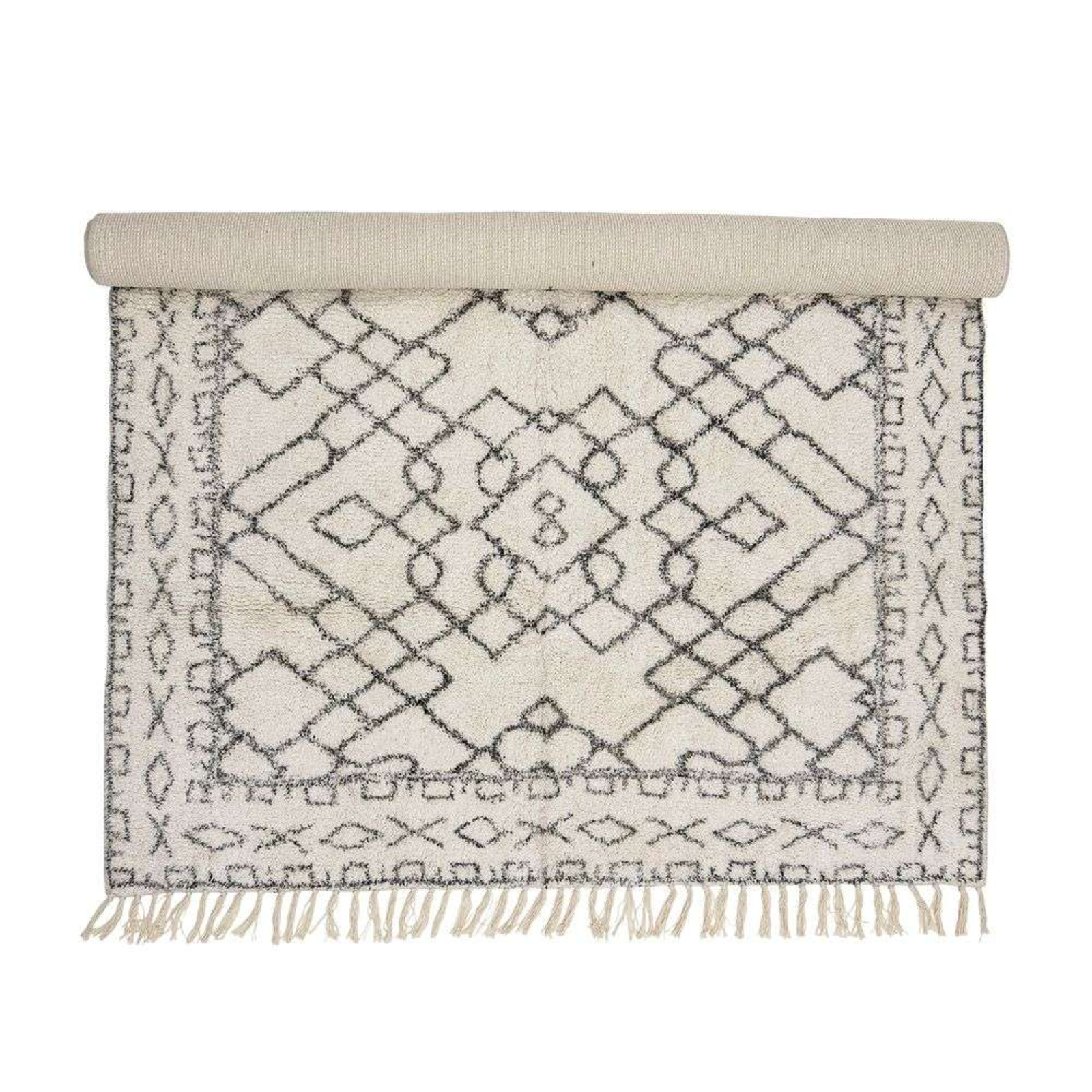 Jaqueline Rug White/Cotton - Bloomingville