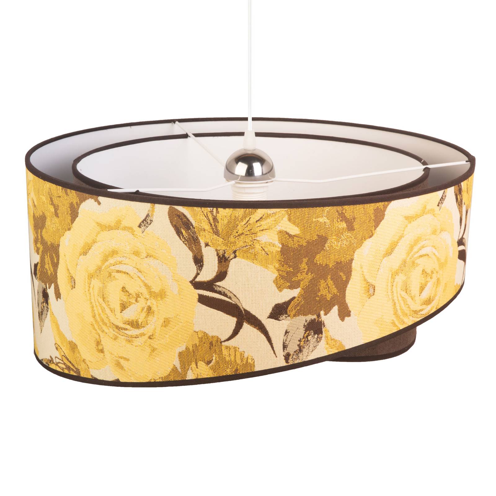 Suspension Royal avec motif de roses jaune