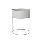 ferm LIVING Plant Box Round, grey, Ø 40 cm, steel