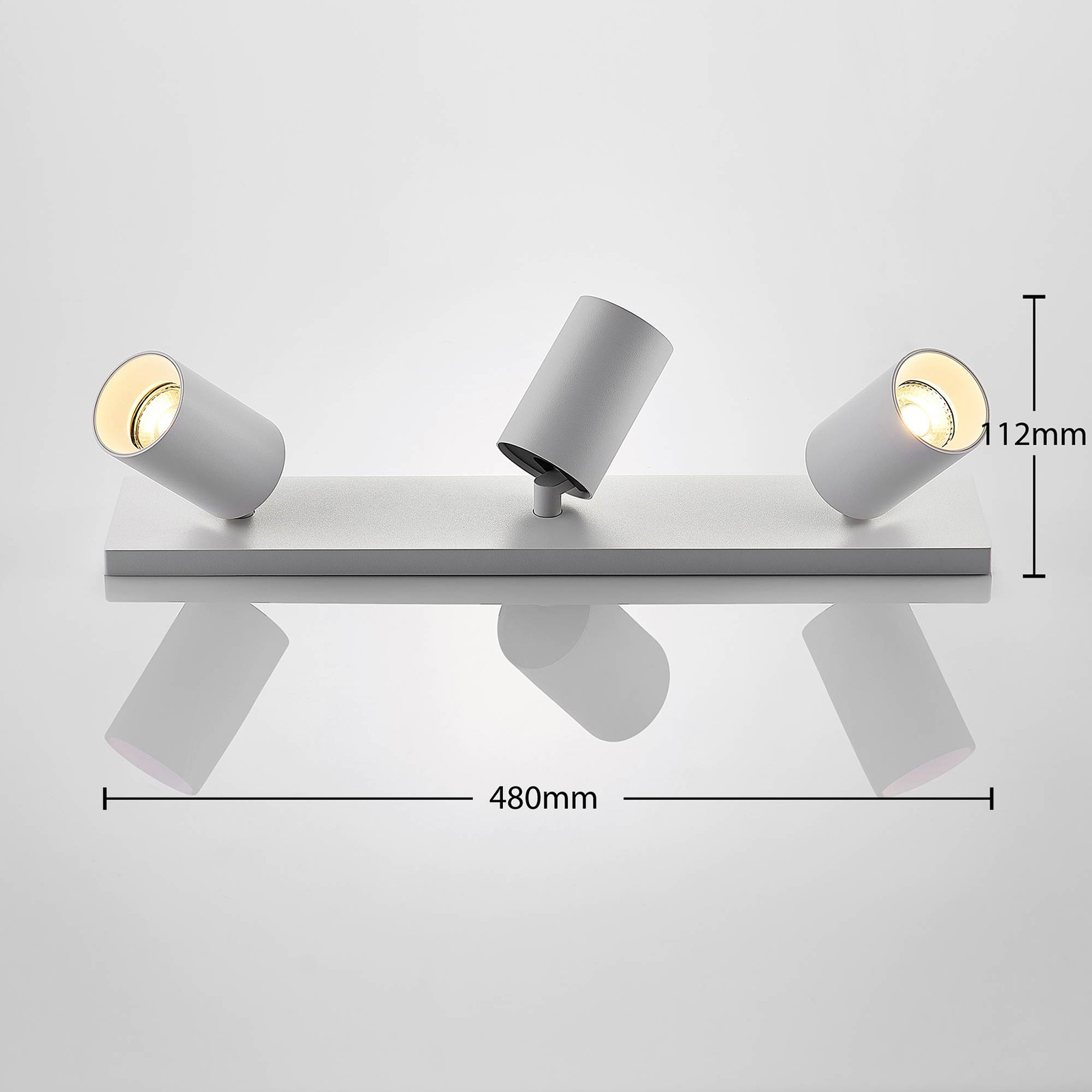 Arcchio Brinja spotlight angular white 3-bulb 2x