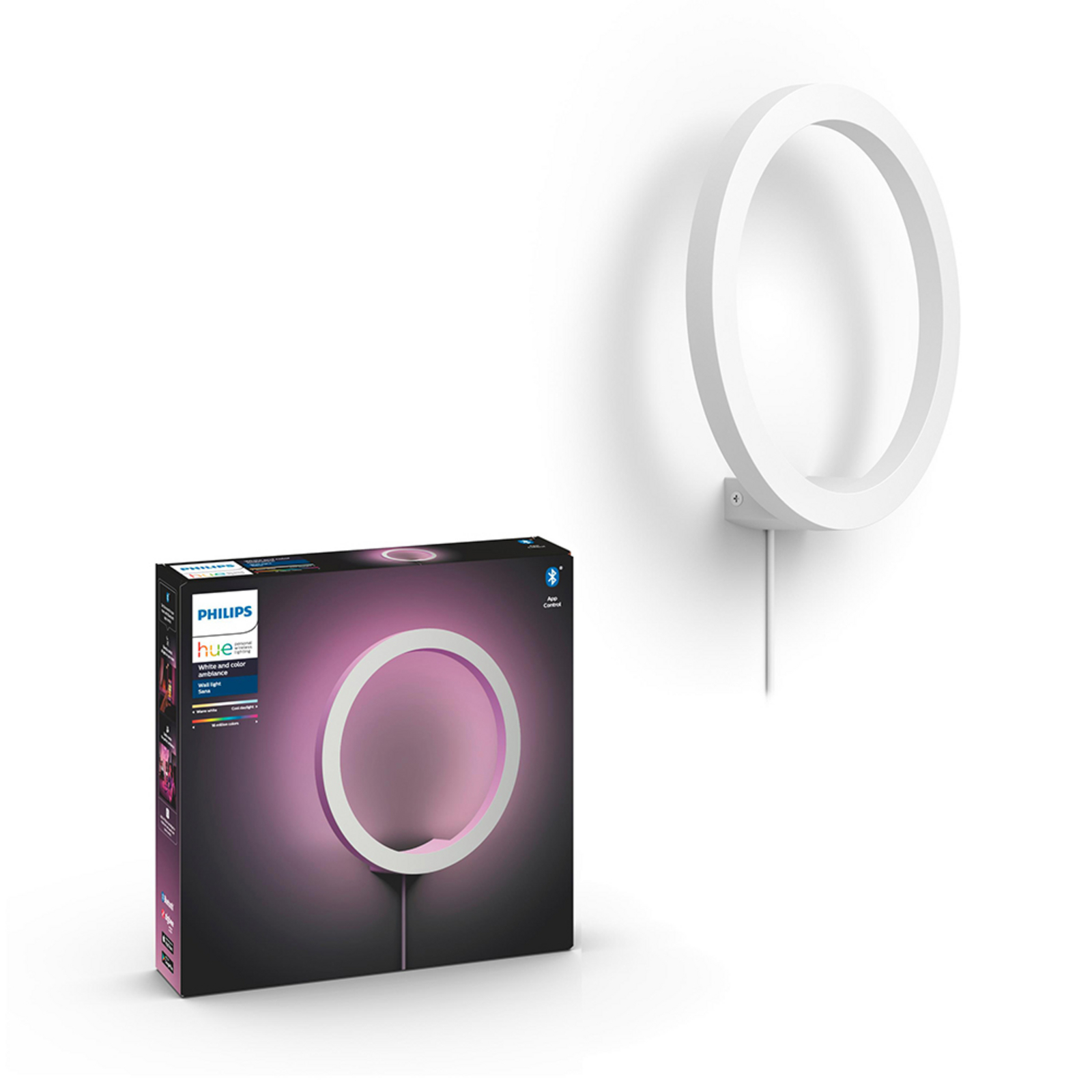 Sana Hue Aplică de Perete White Bluetooth White/Color Amb. - Philips Hue