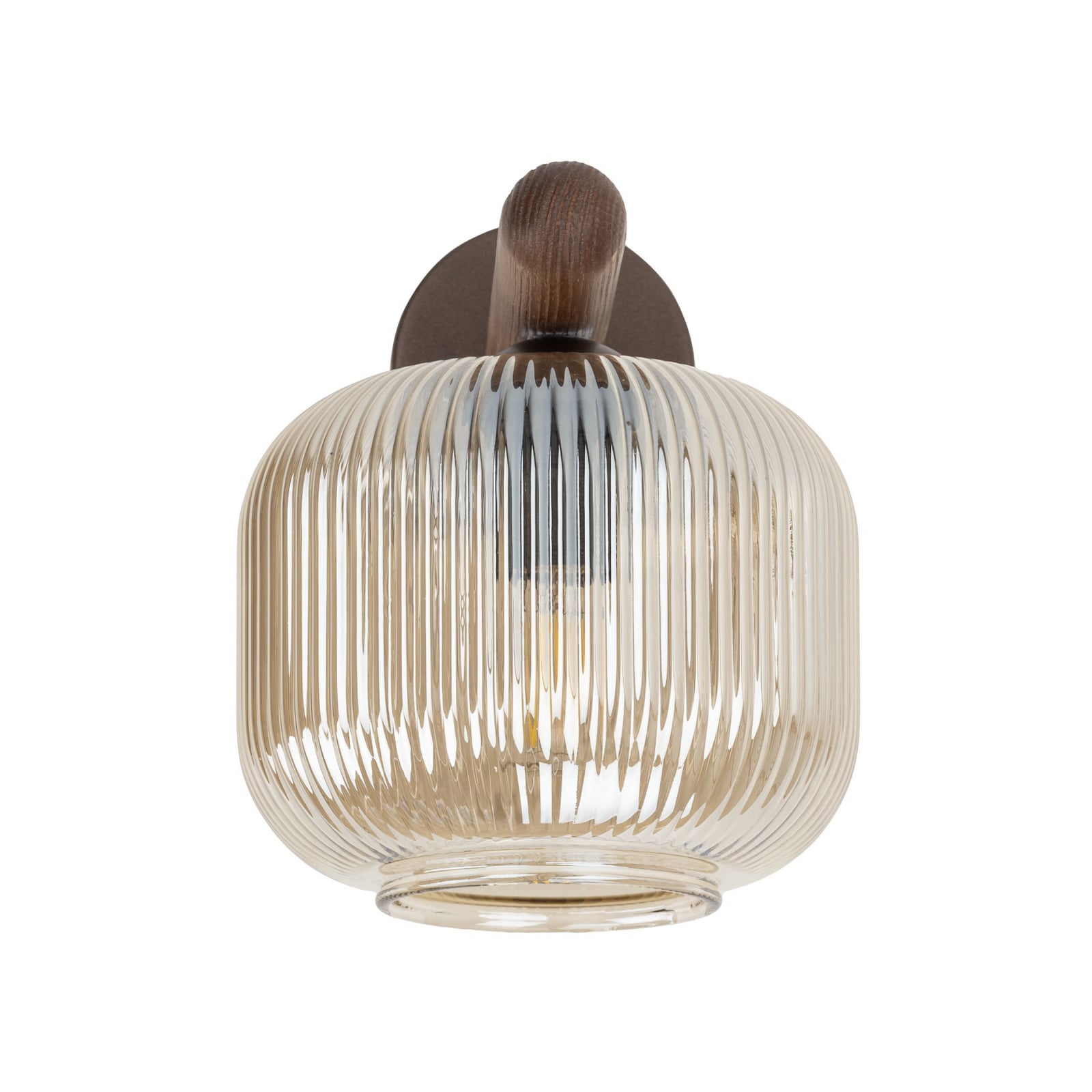 Salvia wall light, brown/cognac, glass, height 20 cm, E14 Salvia wall light, brown/cognac, glass, height 20 cm, E14