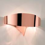 Scudo LED wall light made of steel, copper
