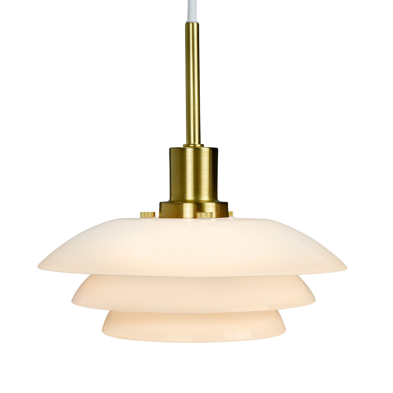 Dyberg Larsen DL20 pendant lamp, glass, brass