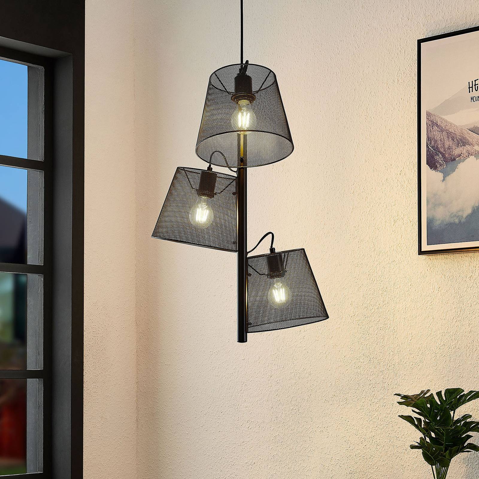 Lindby Kirill suspension à 3 lampes