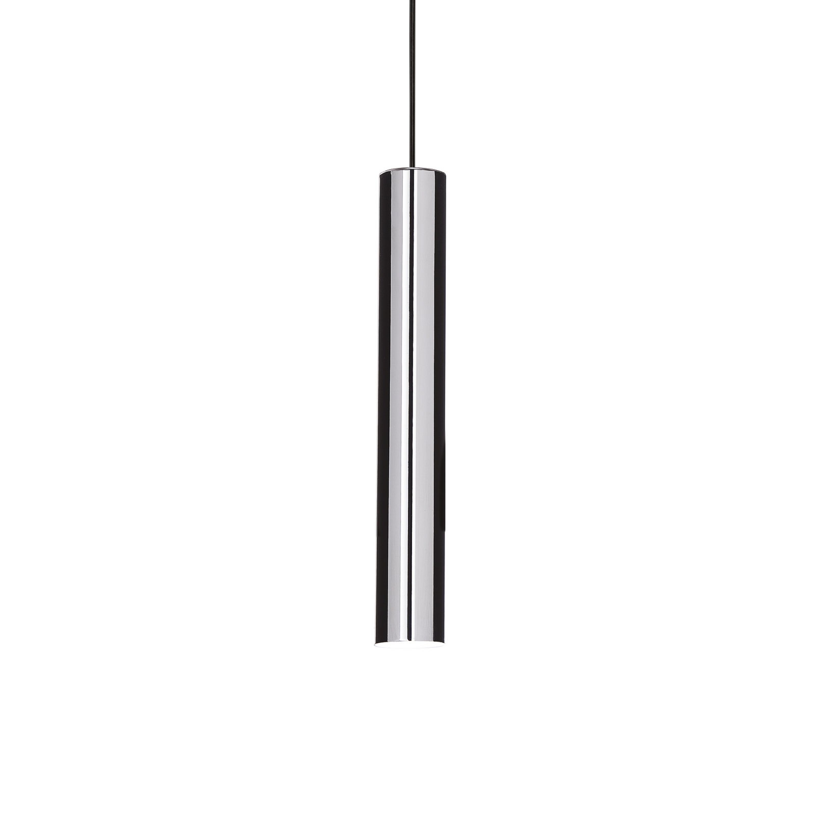 Lámpara colgante Ideal Lux Look, color cromo, Ø 6 cm, metal