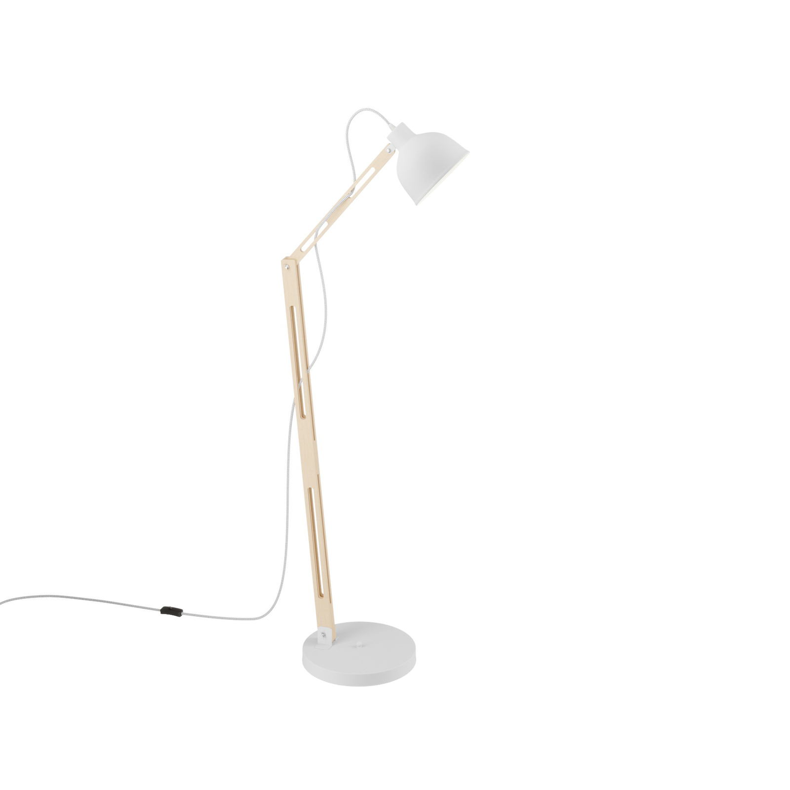 Stojací lampa Skansen, nastavitelná, bílá