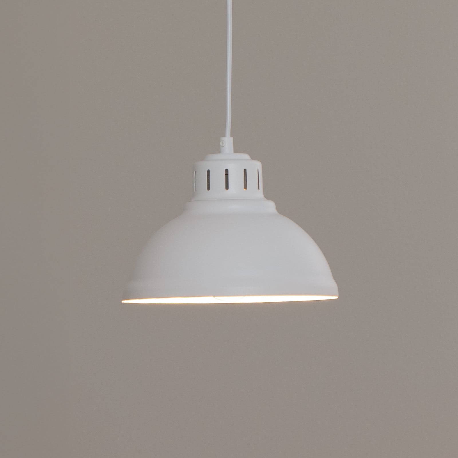 Luminex Lampă suspendată Sven 1 bec alb oțel E27 - Camera de zi / sufragerie - Design industrial - Metal