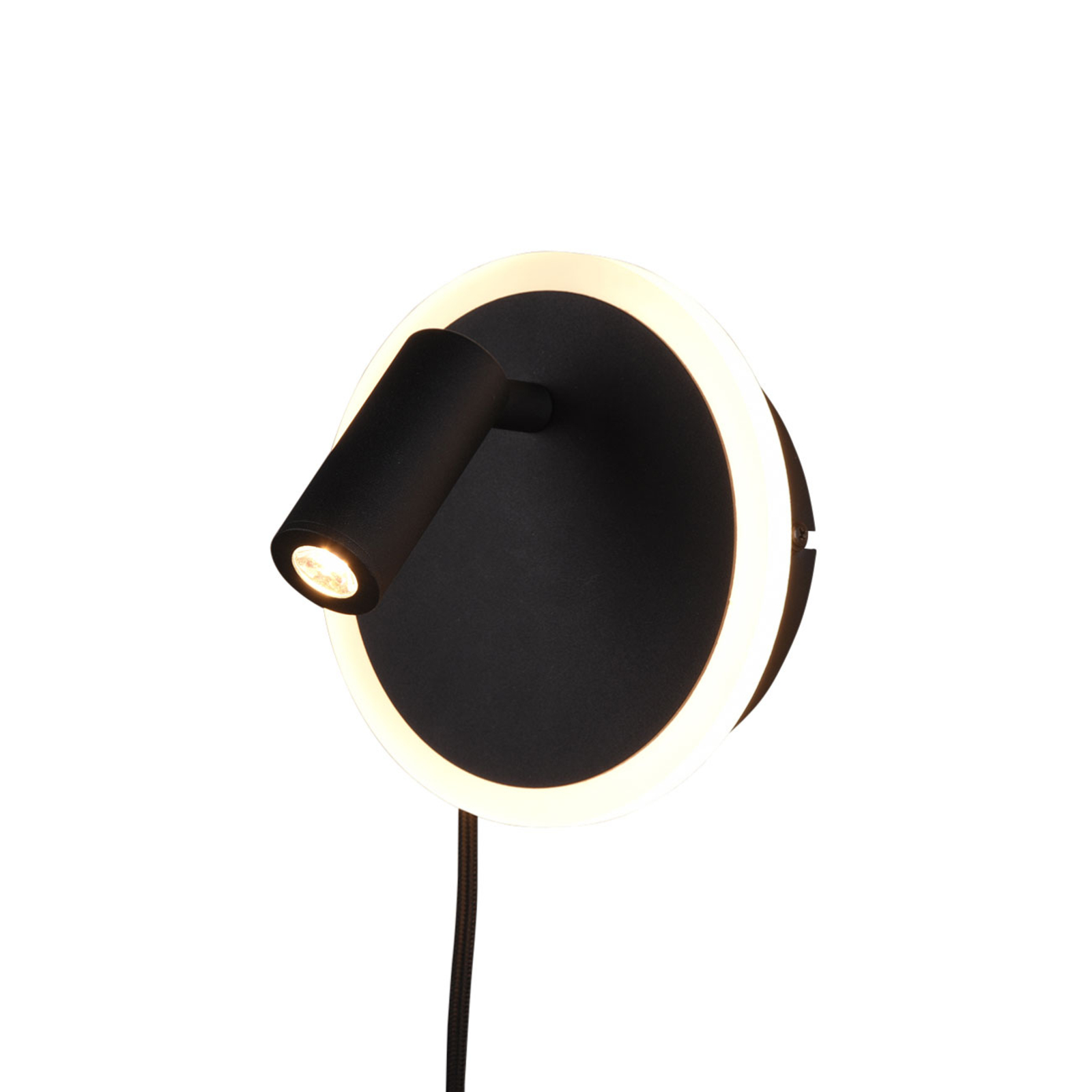 LED-vegglampe Jordan, 2 lyskilder, svart