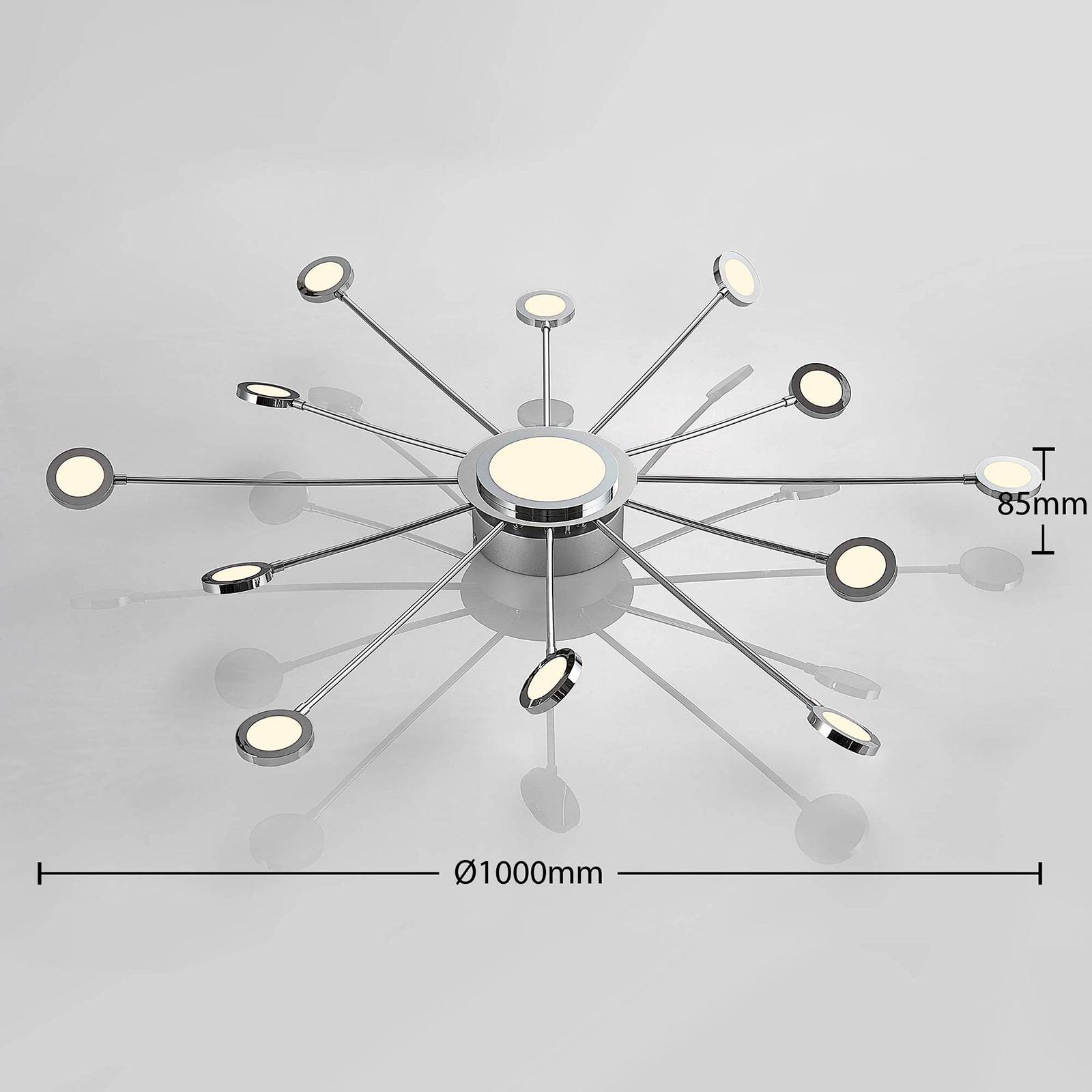 Lindby Velké LED stropní svítidlo Meru s ovladačem