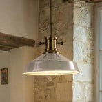 Hängeleuchte Augusta, grau, Ø 40 cm, Metall