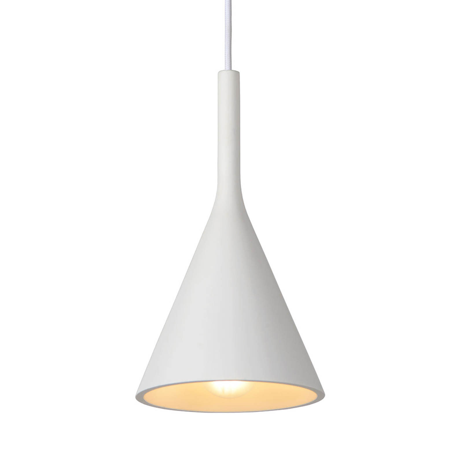Cone-shaped plaster pendant lamp Gipsy