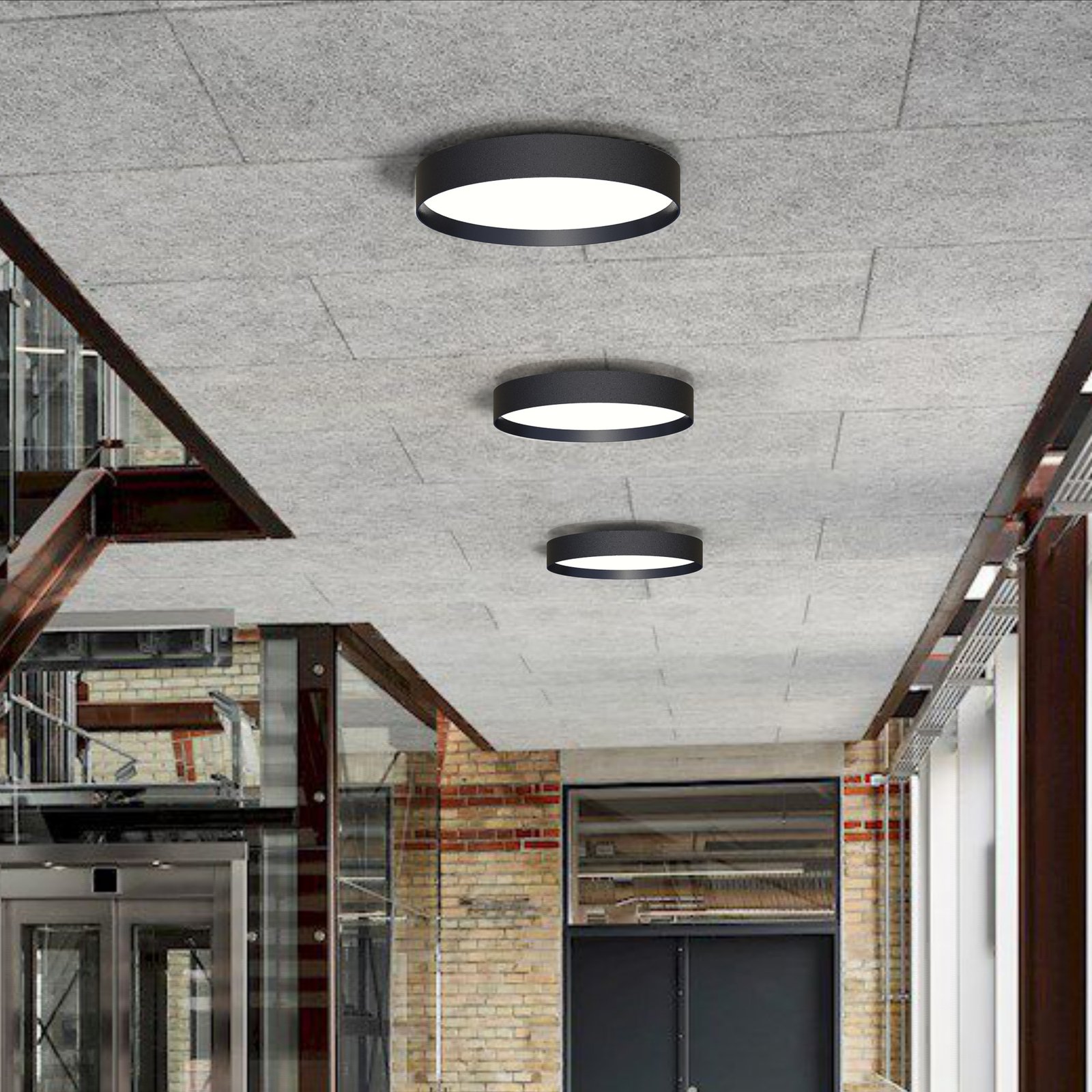 Lucia 35 Ceiling Lamp Black - Loom Design