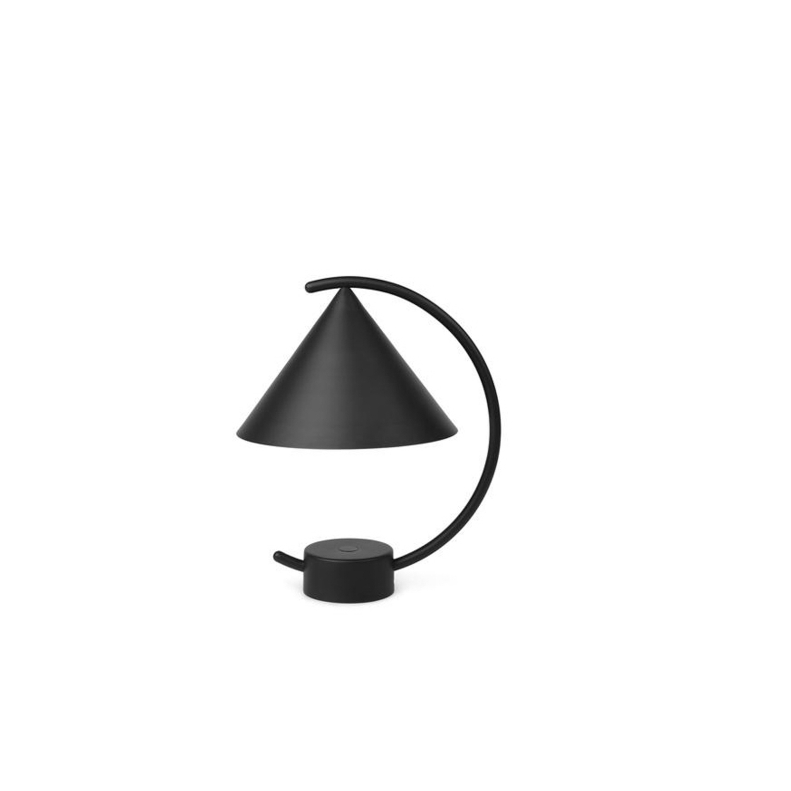 ferm LIVING genopladelig LED-bordlampe Meridian, sort, dæmpbar