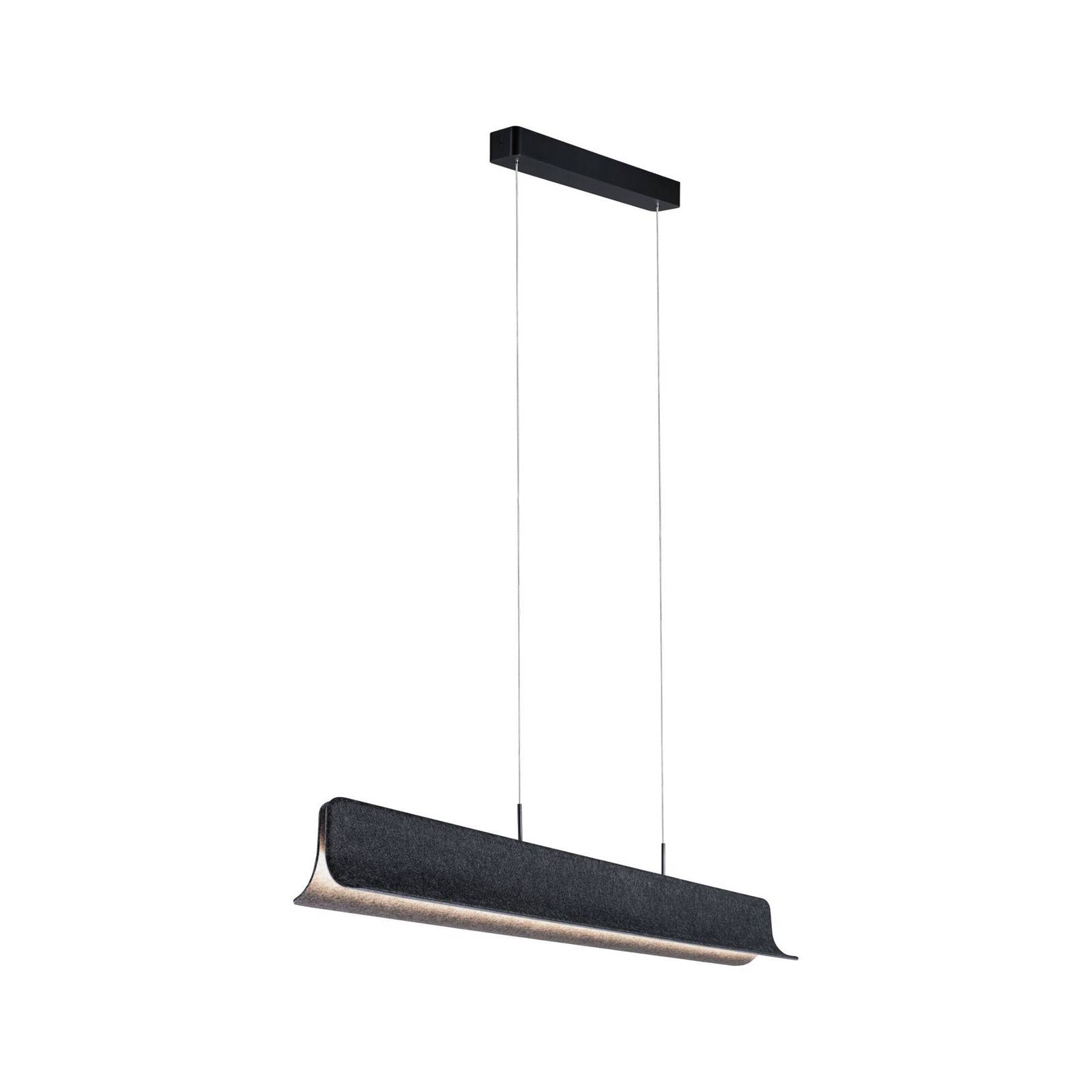 Paulmann LED-Hängeleuchte Noyan, anthrazit, Filz, 3-step-dim