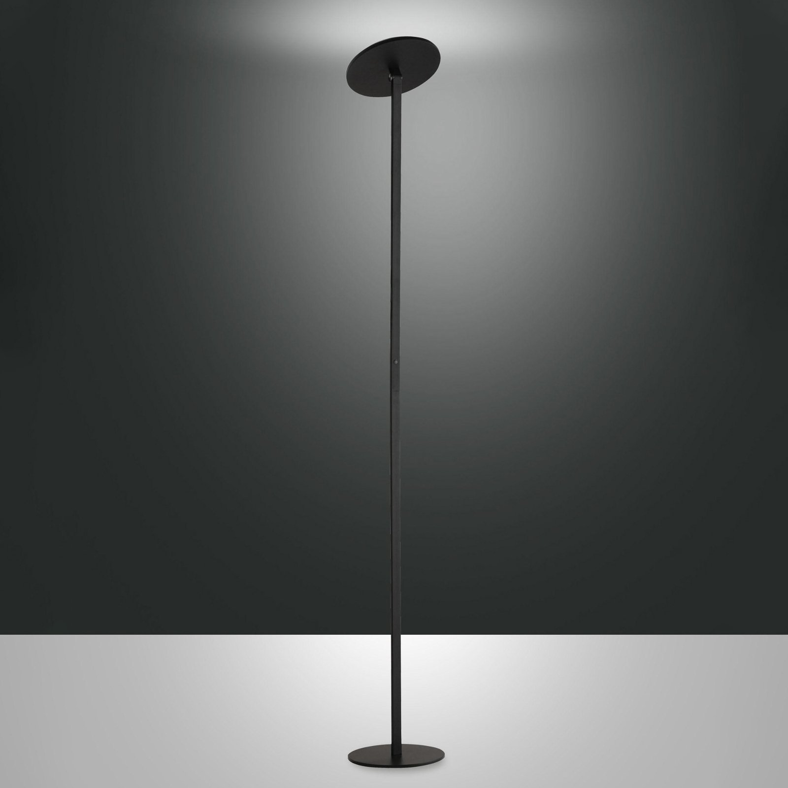 Φωτιστικό δαπέδου Regina LED, μαύρο, CCT, ρυθμιζόμενο, ύψος 180 cm