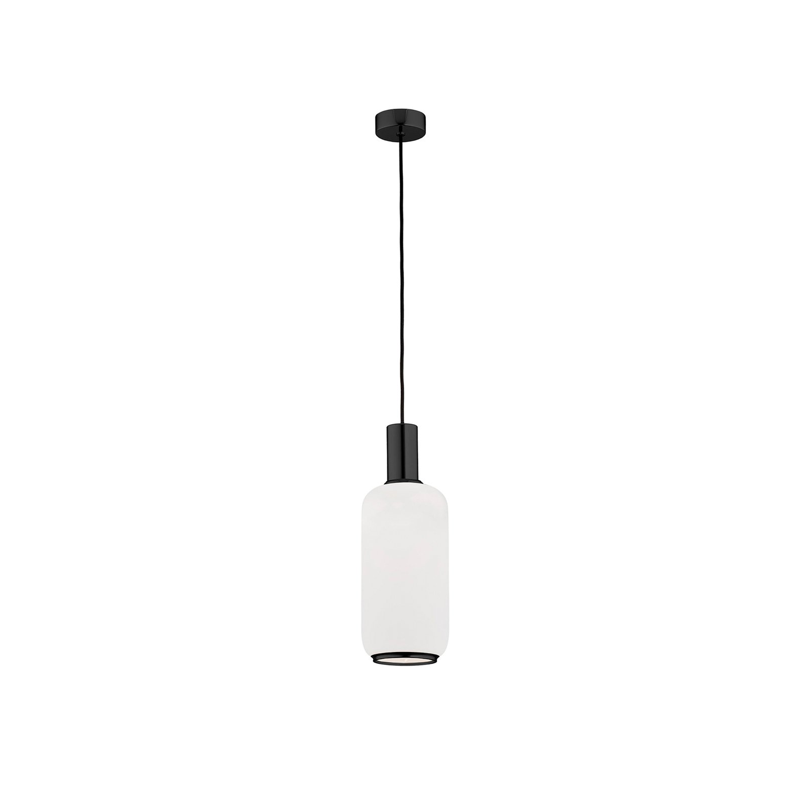 Milano pendant light, 1-bulb, cylinder, white