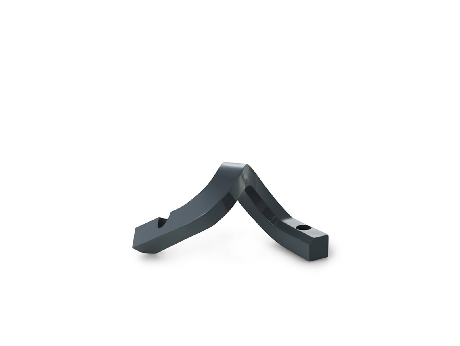 Crooked Candle Holder Two Grey - Normann Copenhagen