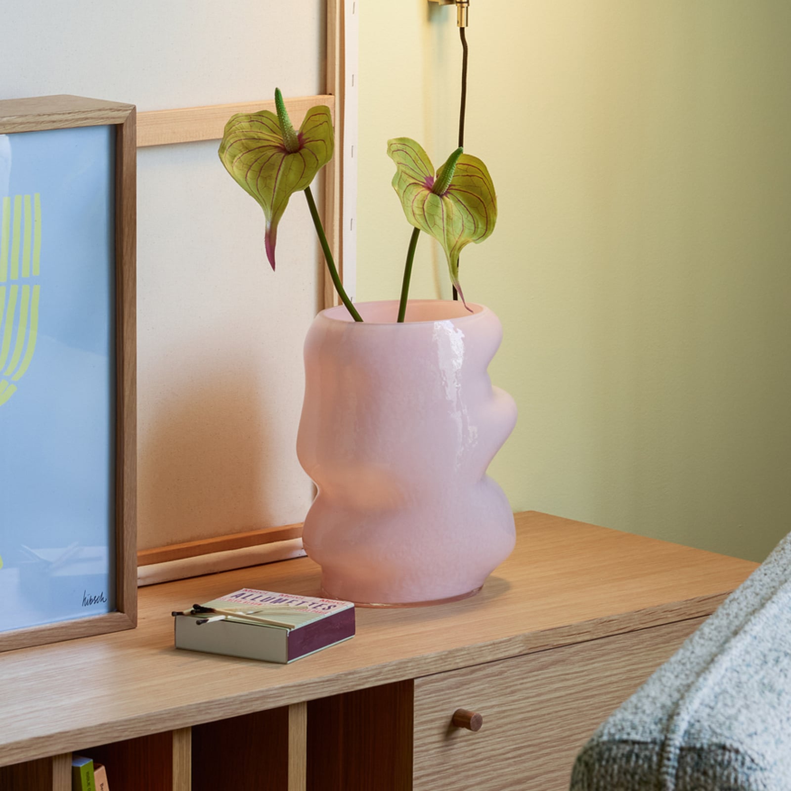 Vaso Lote rosa, altezza 25 cm - Hübsch